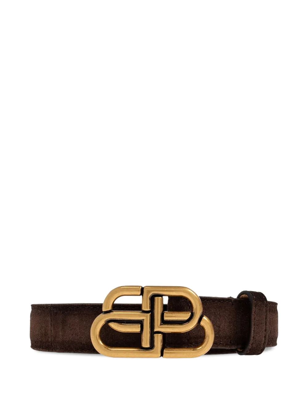 Balenciaga Cintura con fibbia logo - Marrone