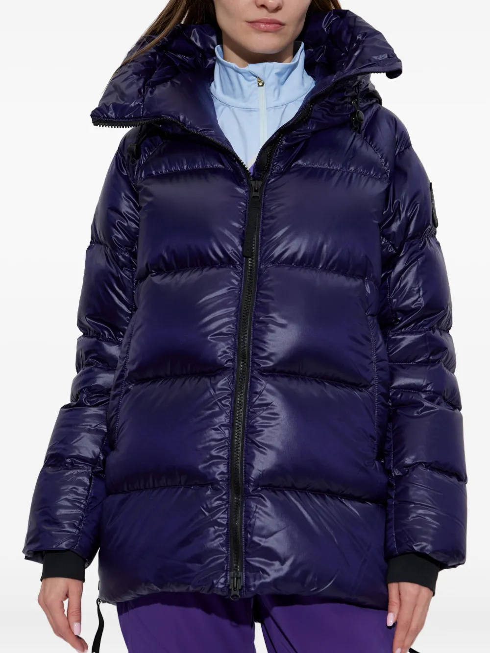 Canada Goose Cypress gewatteerd jack met capuchon Paars
