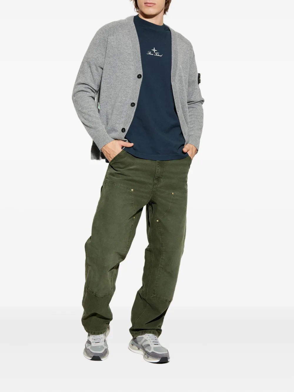Stone Island button-fastening cardigan | Cárdigans | Image 2