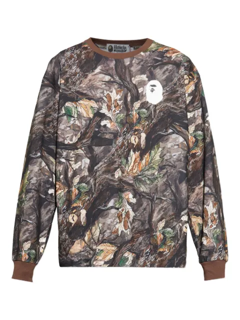 A BATHING APE® long-sleeve graphic-print T-shirt