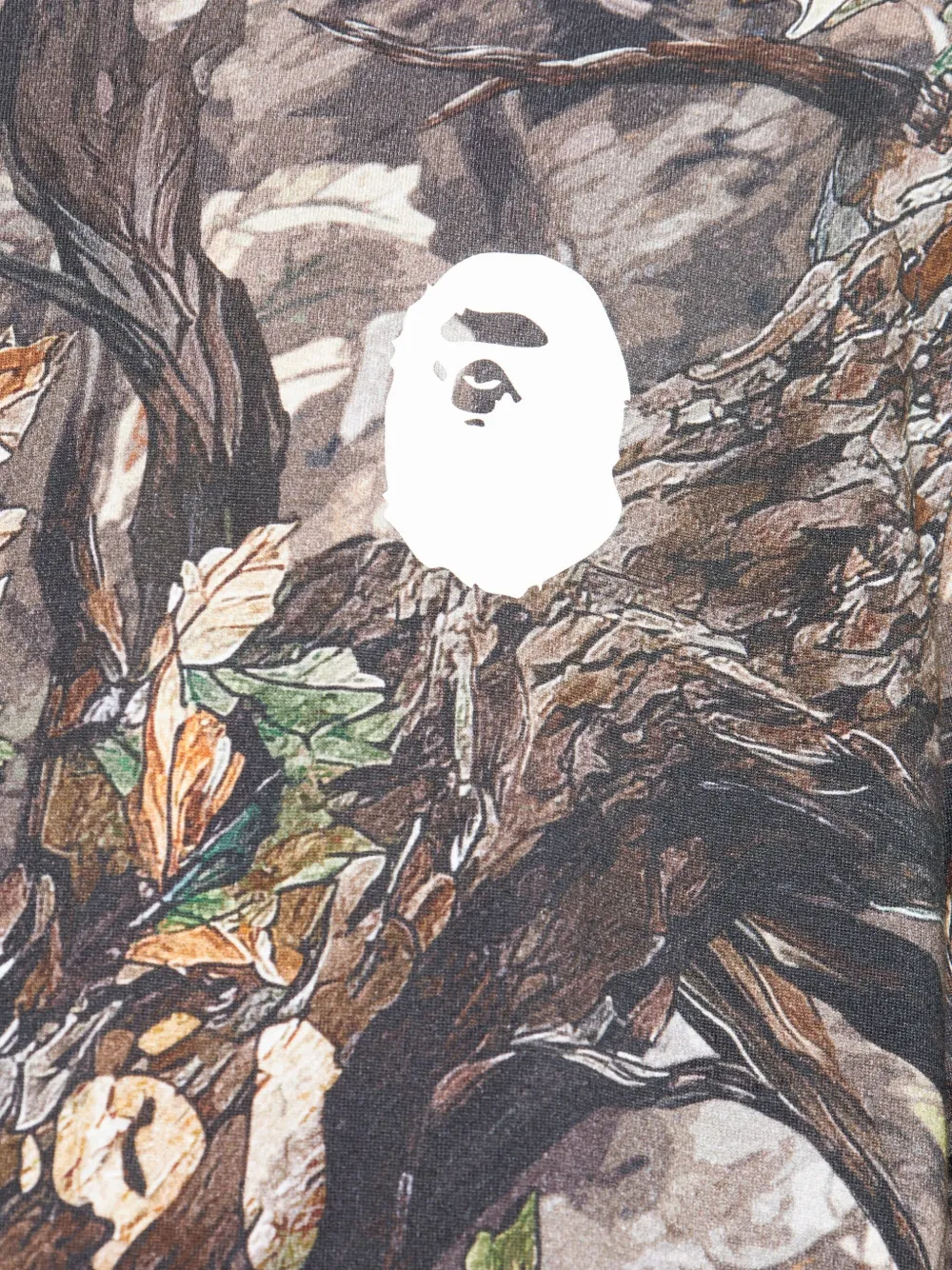 A BATHING APE T-shirt met print Bruin