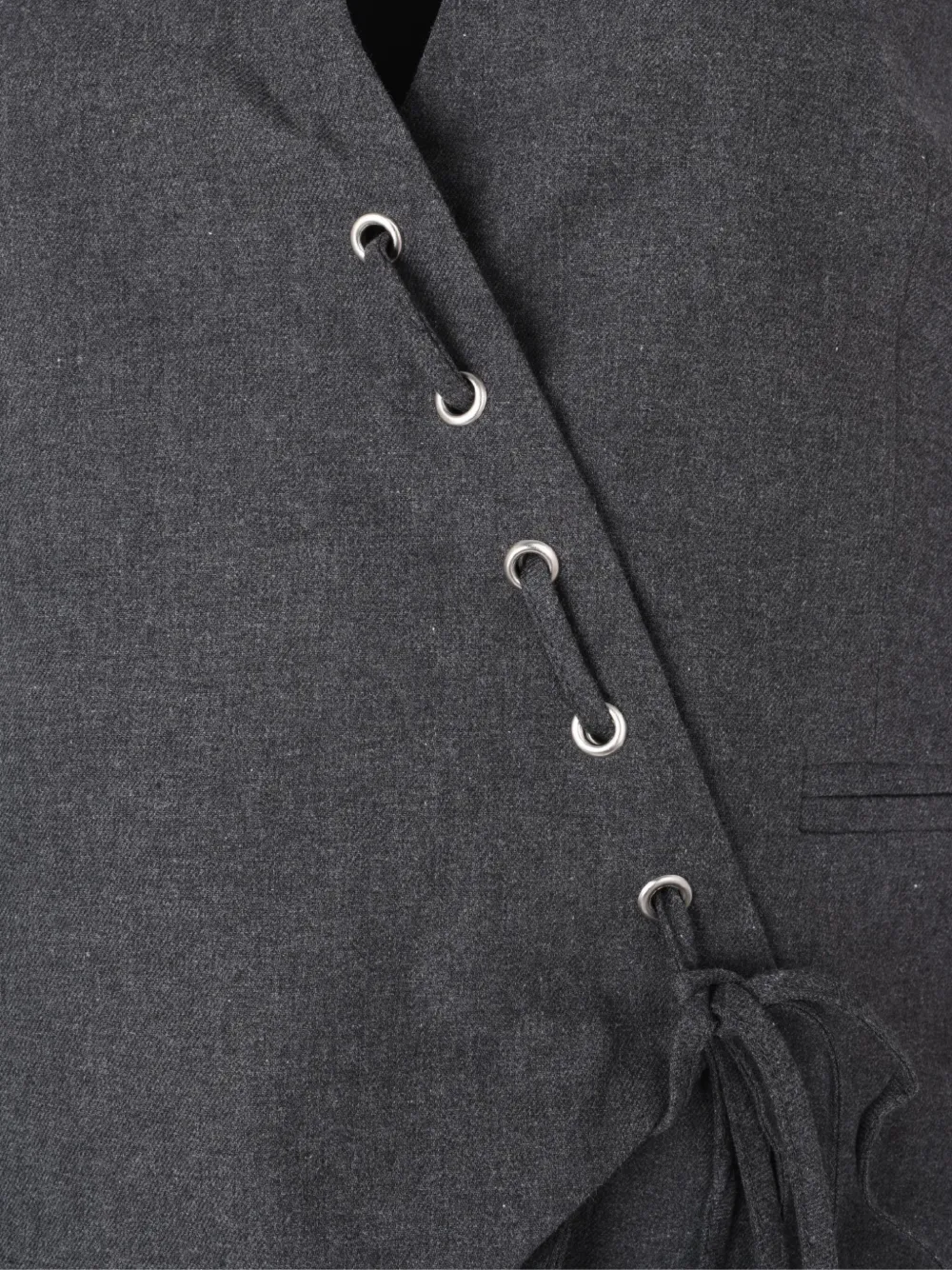 Alohas Lace-up Vest In Black