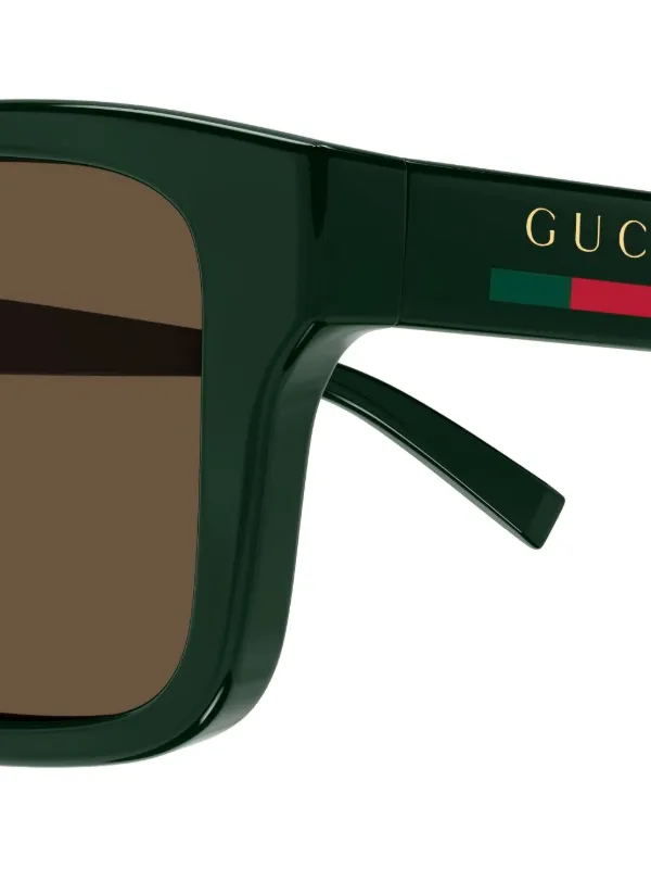 Gucci Eyewear GG1986SA スクエアフレーム サングラス | グリーン