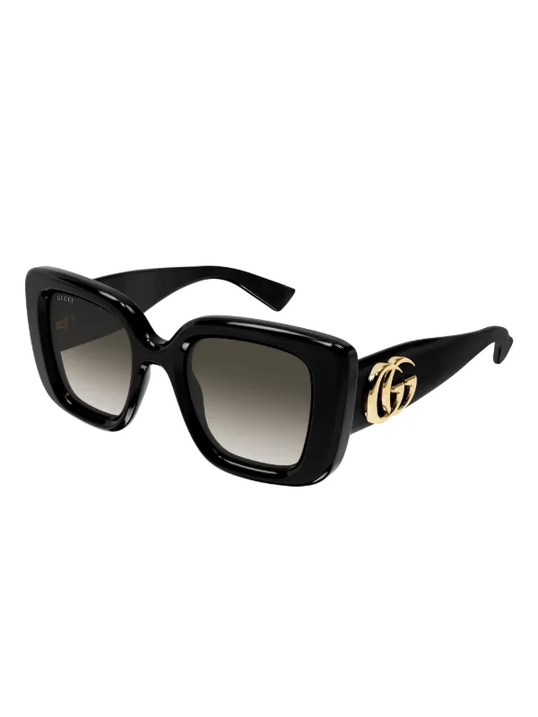Gucci Eyewear バタフライフレーム サングラス | ブラック | FARFETCH JP