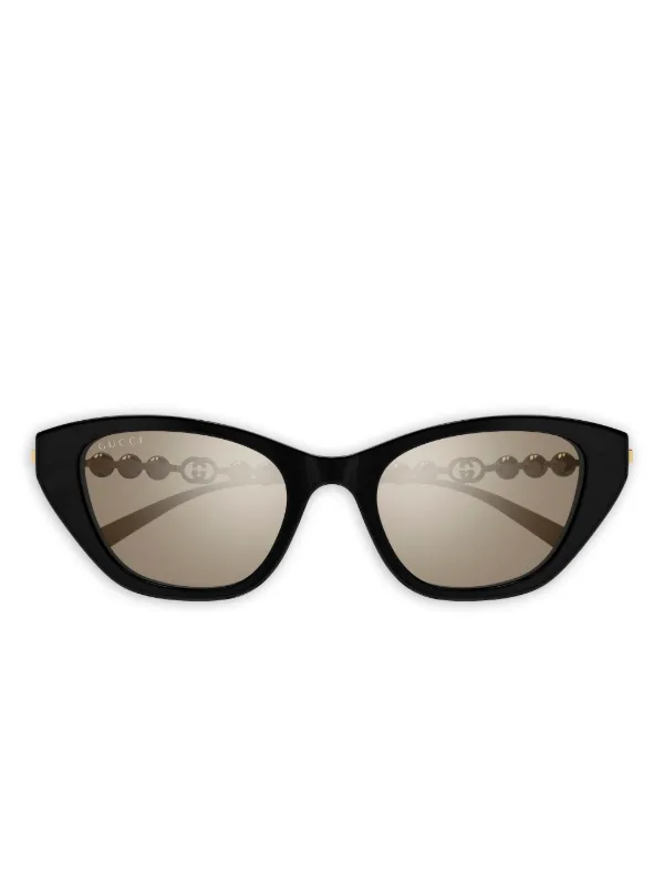 Gucci Eyewear GG1968S パール キャットアイ サングラス | ブラック 