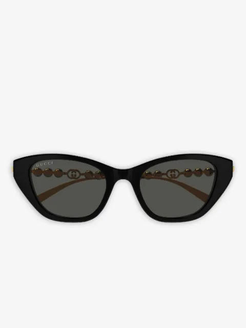 Gucci Eyewear lentes de sol con apliques de perlas