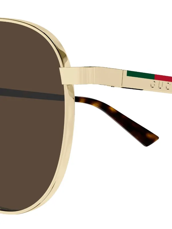 Gucci Eyewear GG1962S ダブルブリッジ サングラス | ゴールドトーン