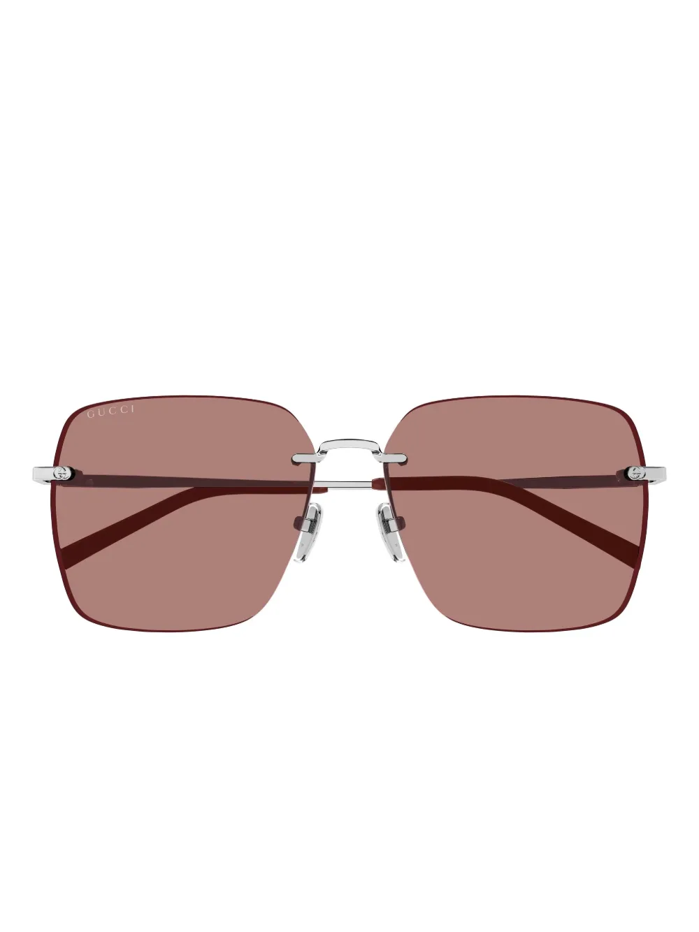 Gucci Gg1955sa Square Rimless Sunglasses In Metallic