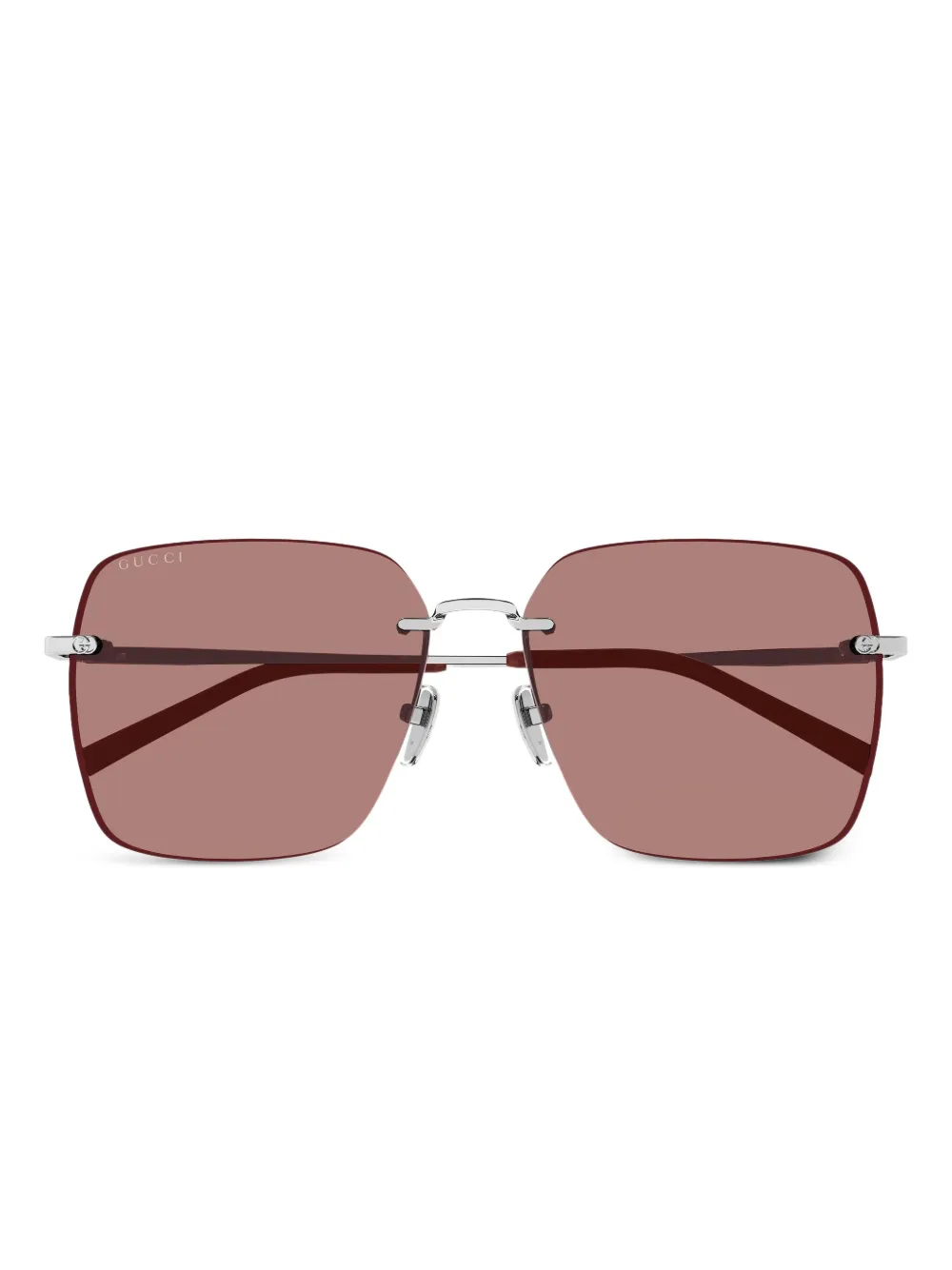 Gucci Eyewear GG1955SA square rimless sunglasses - Argento