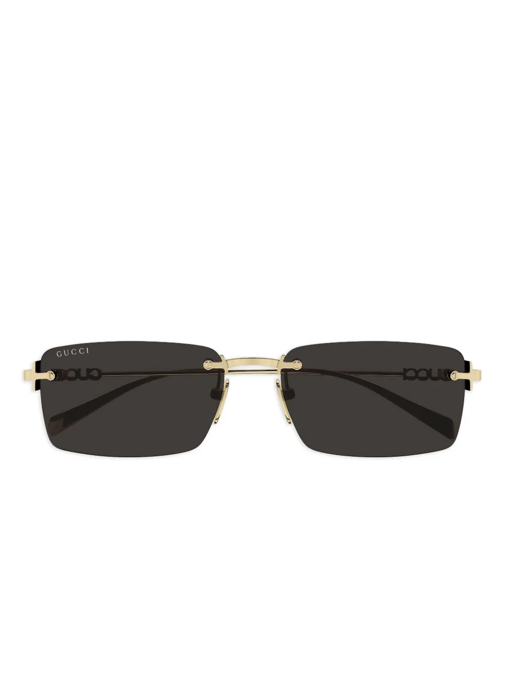 Gucci Eyewear GG1941S logo rectangle-frame sunglasses | Gold | Image 1