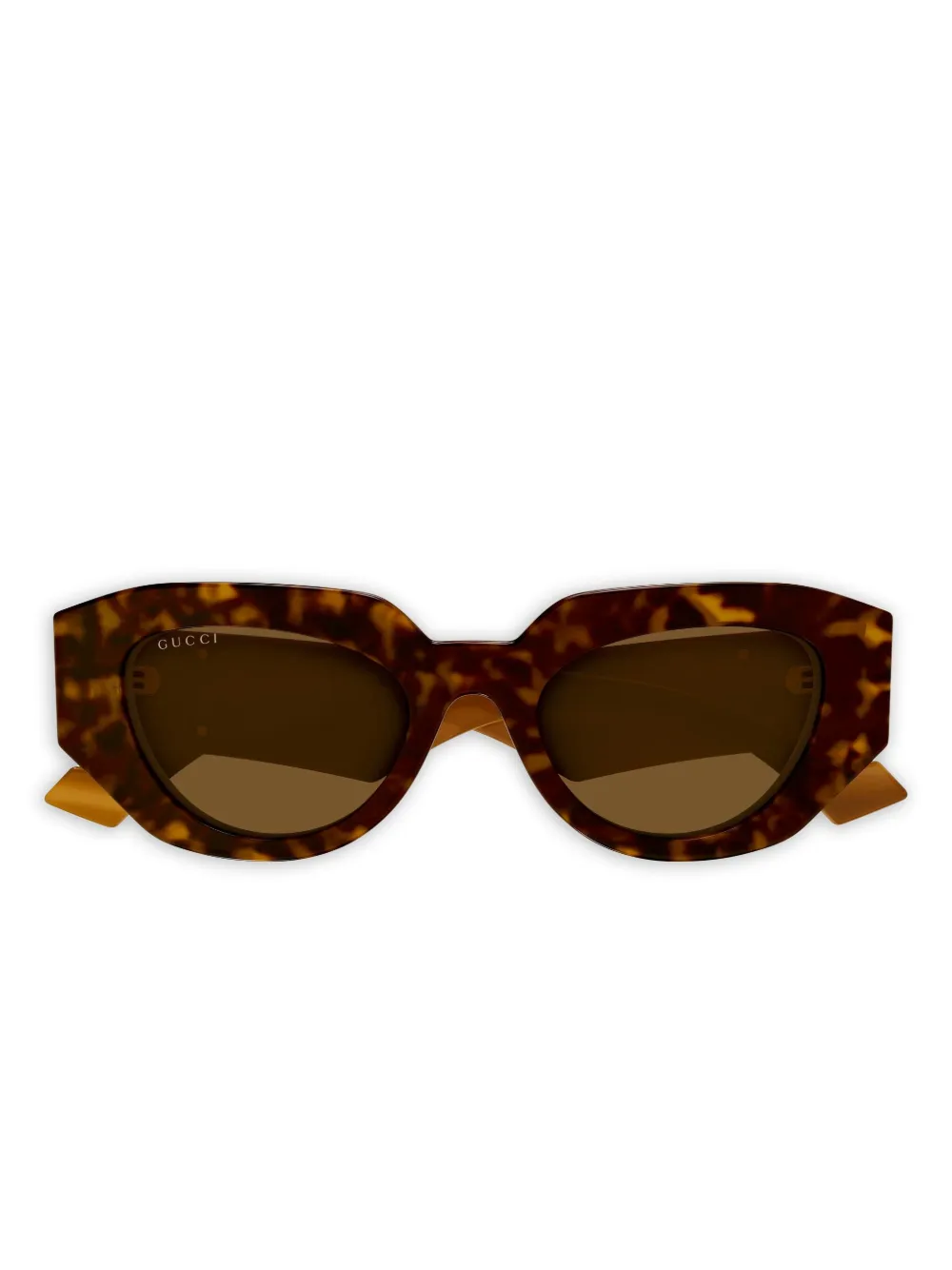 Gucci Eyewear geometric logo sunglasses - Marrone