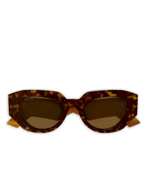 Gucci Eyewear GG1970SA パール キャットアイ サングラス | ブラウン
