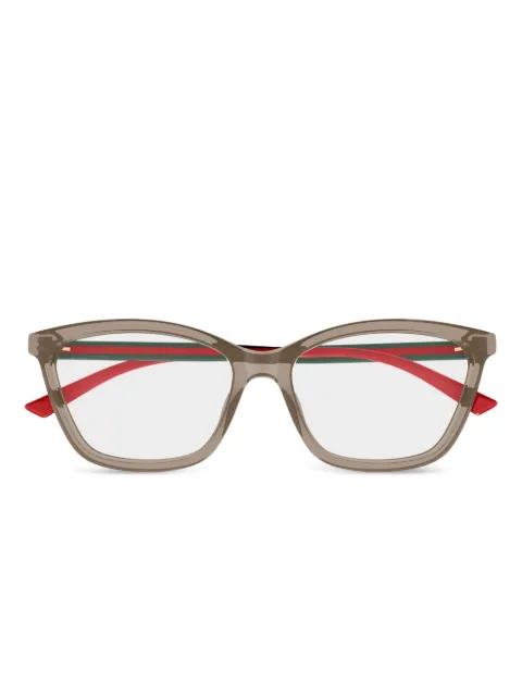 Gucci Eyewear lentes con armazón cat eye a rayas