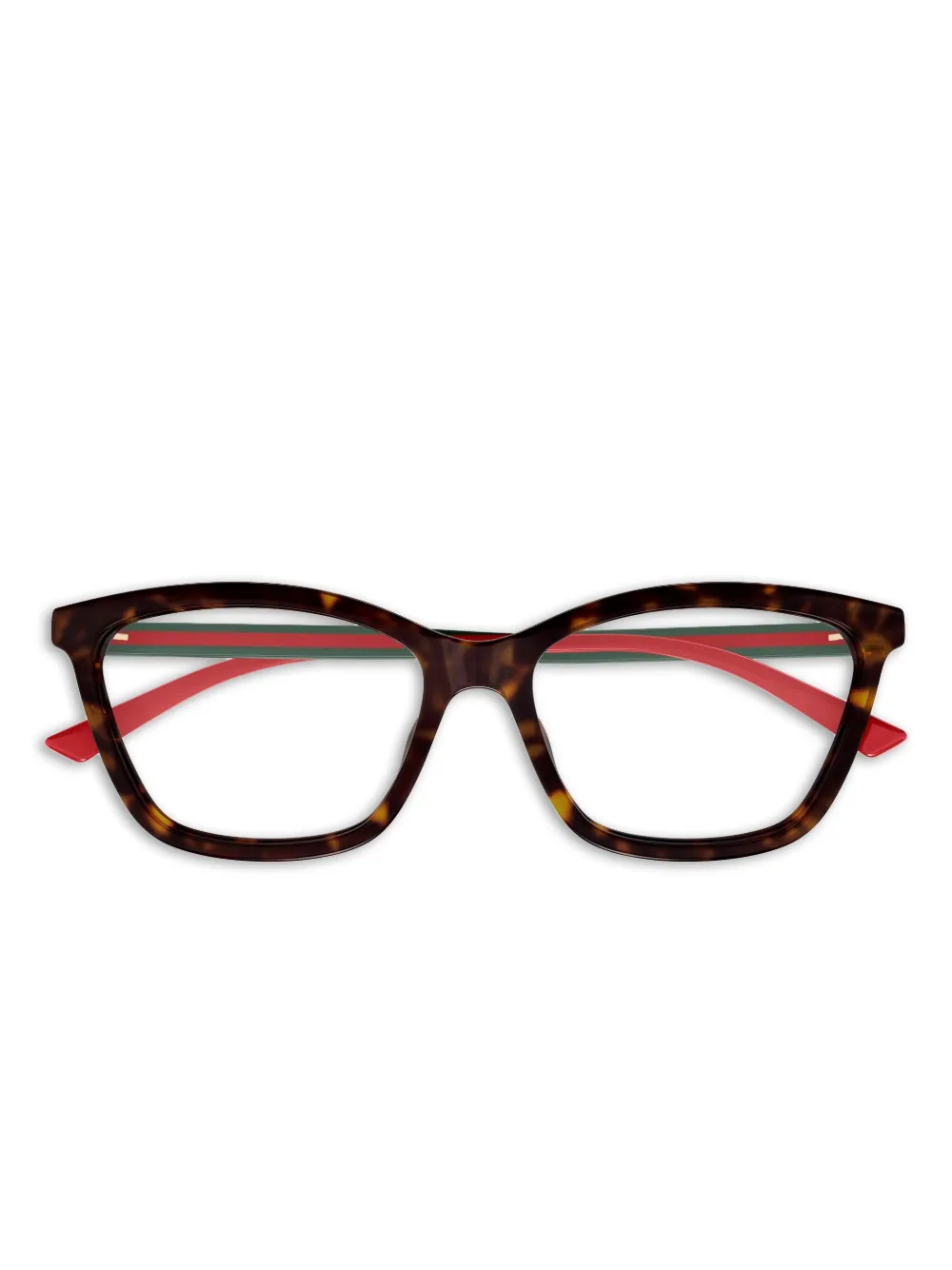 Gucci Eyewear lunettes de vue à branches rayées | marron | Image 1