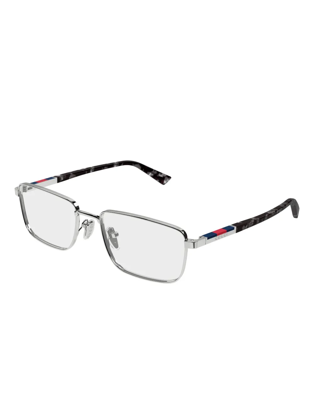 Gucci Eyewear rectangle-frame glasses | Silver | Image 1