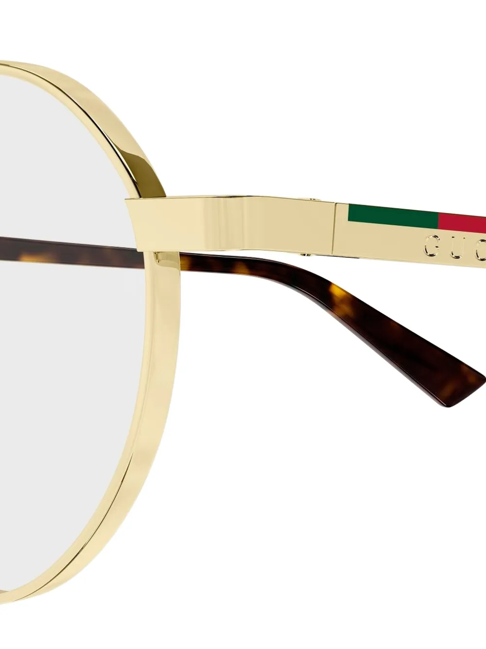 Gucci Eyewear Bril met rond montuur Goud