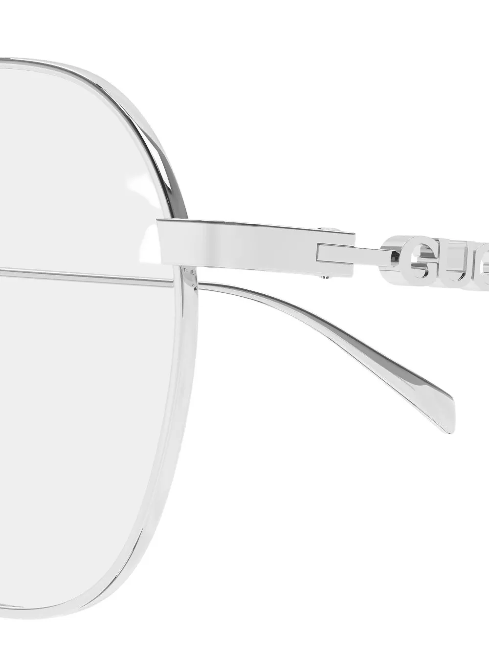 Gucci Logo Round-frame Glasses In Gold