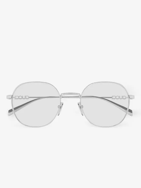 Gucci Eyewear 로고 라운드 프레임 안경