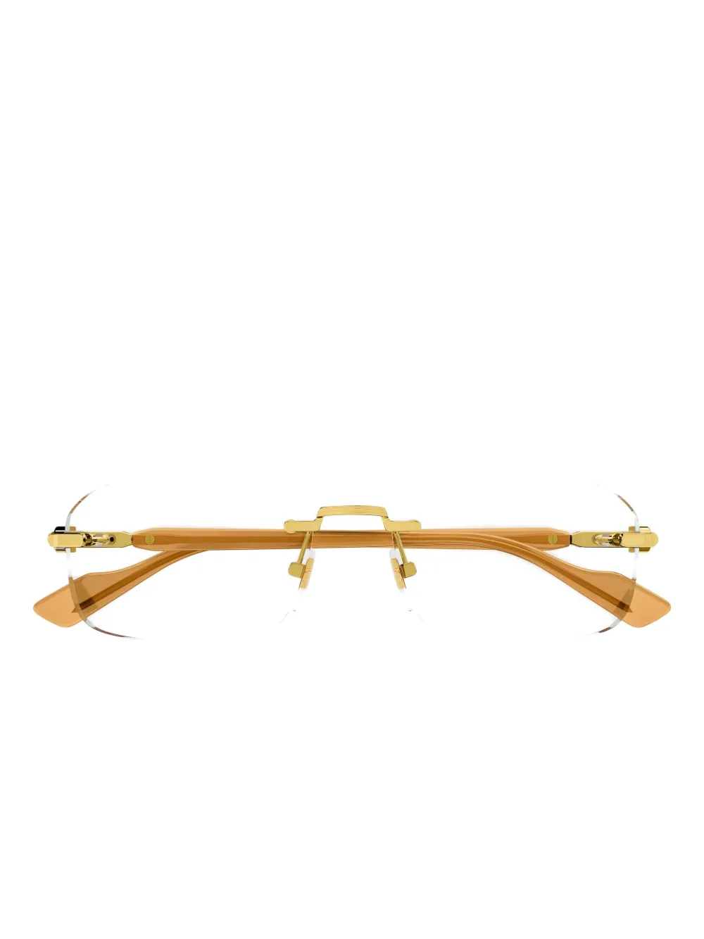 Gucci Rectangle-frame Logo Glasses In Transparent