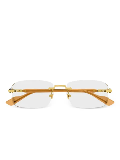 Gucci Eyewear lentes con armazón rectangular y logo