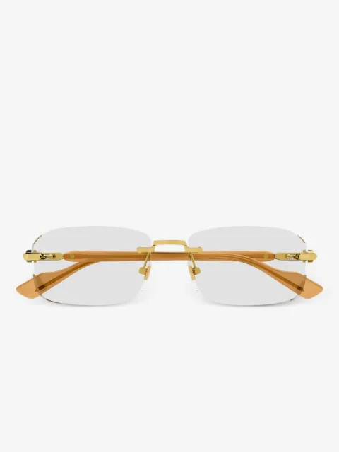 Gucci Eyewear lentes con armazón rectangular y logo