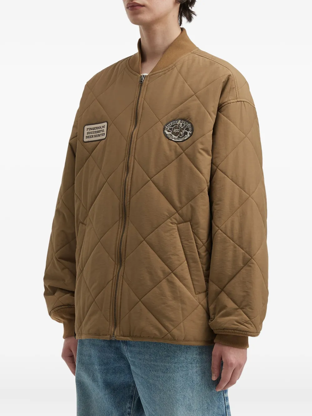 FINGERCROXX Gewatteerd bomberjack Bruin