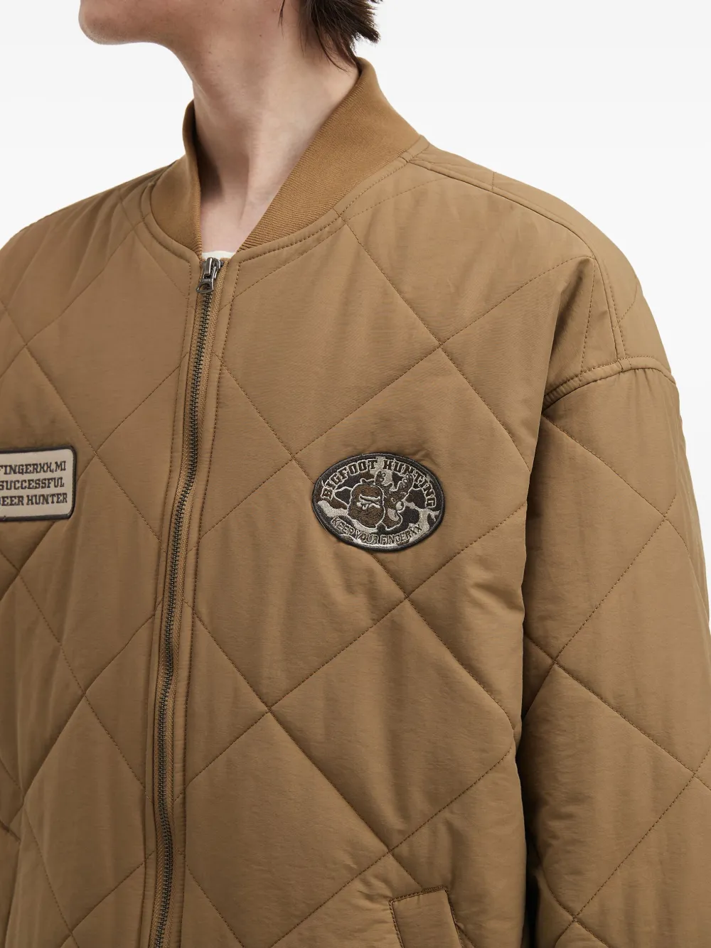 FINGERCROXX Gewatteerd bomberjack Bruin