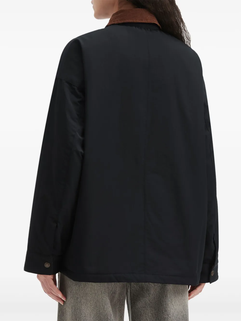 Fingercroxx Corduroy-collar Jacket In Animal Print