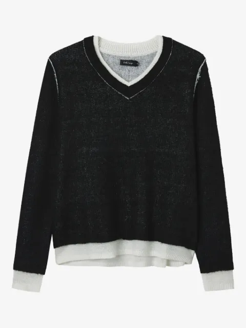 tout a coup layered V-neck sweater