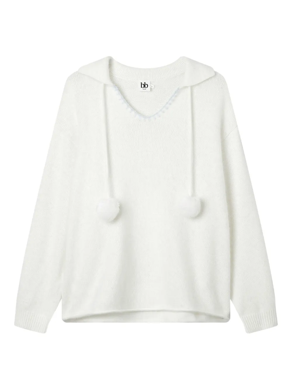 B+ab Pompom Sweater In White