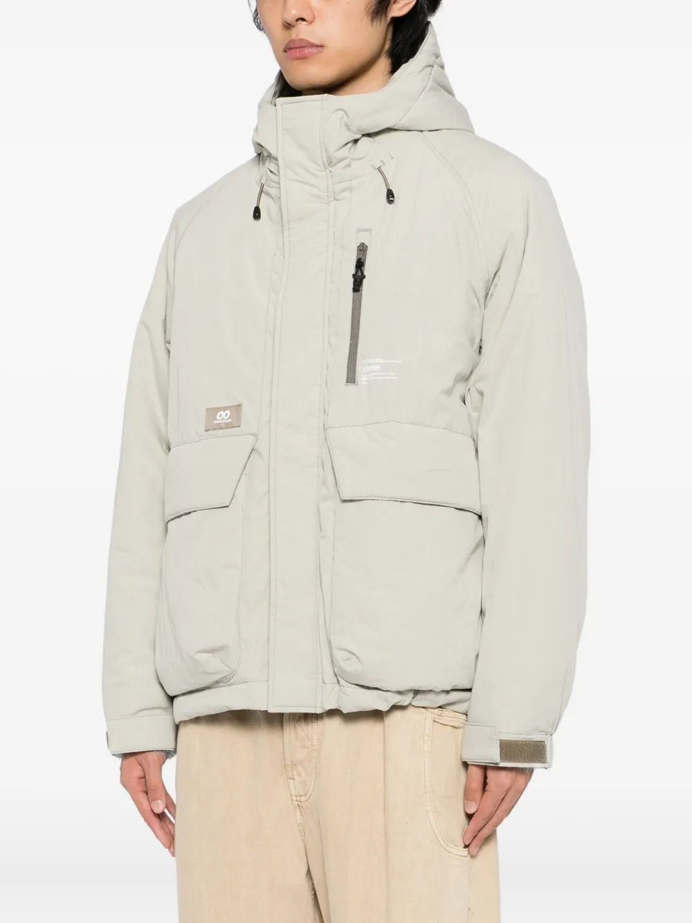 CHOCOOLATE Donsjack met rits Grijs