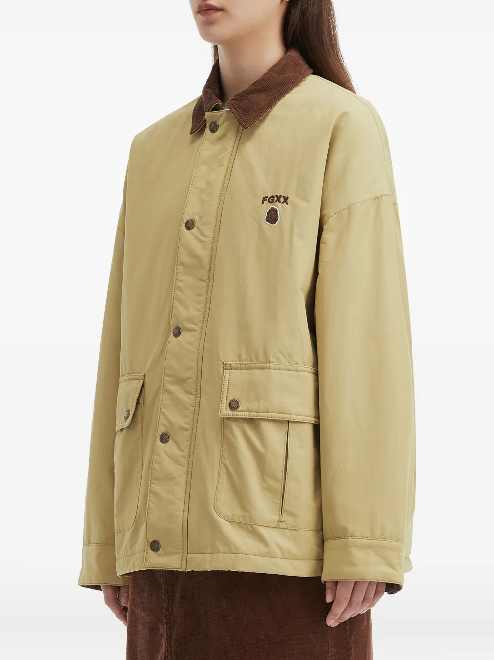 Fingercroxx Logo-embroidered Jacket In Neutral