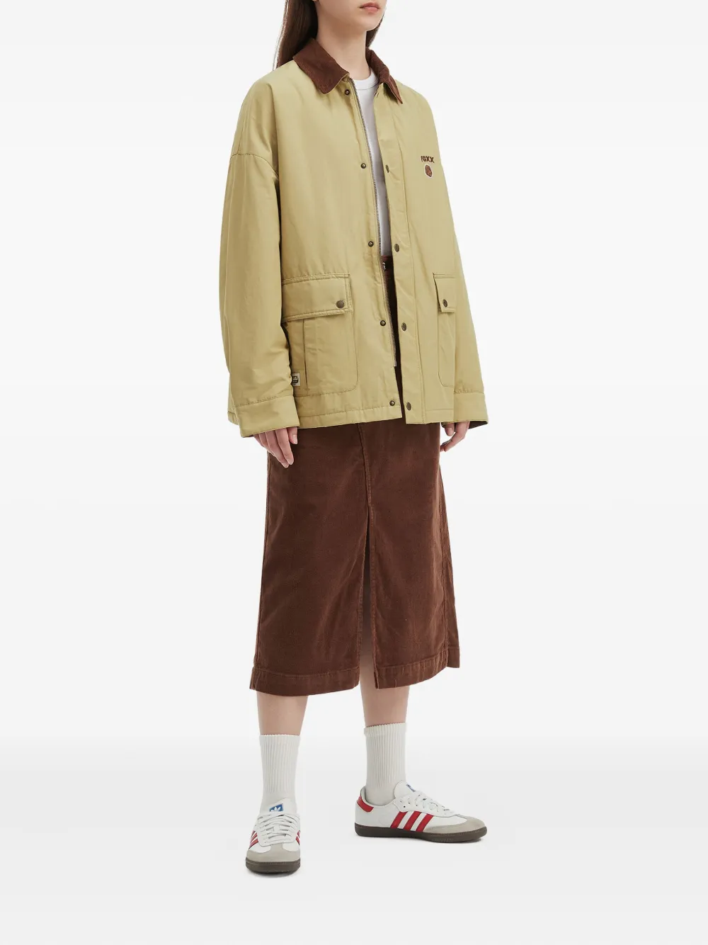 Fingercroxx Logo-embroidered Jacket In Neutral