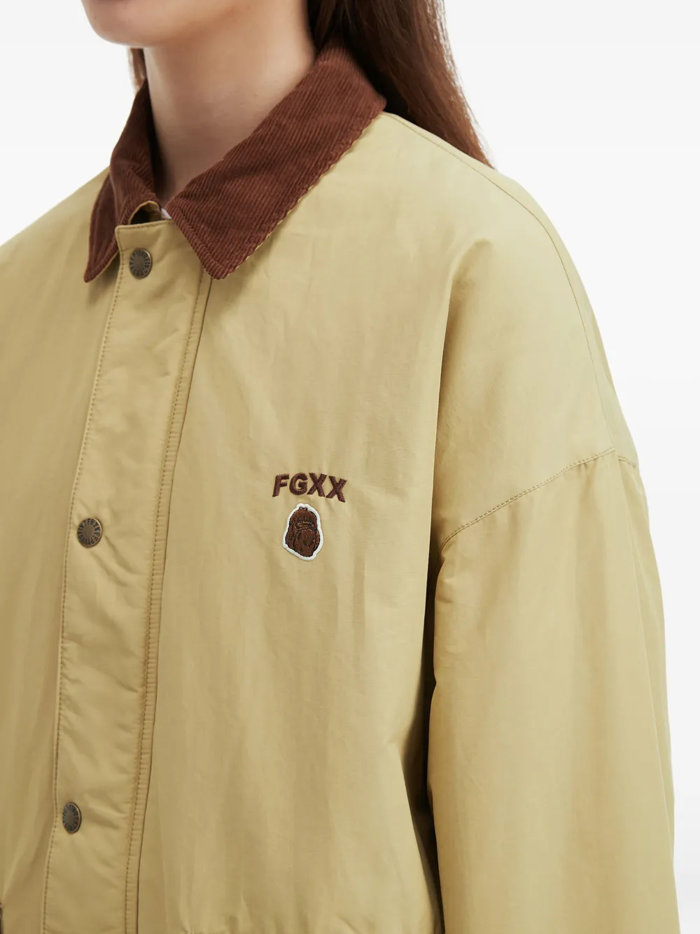 Fingercroxx Logo-embroidered Jacket In Neutral