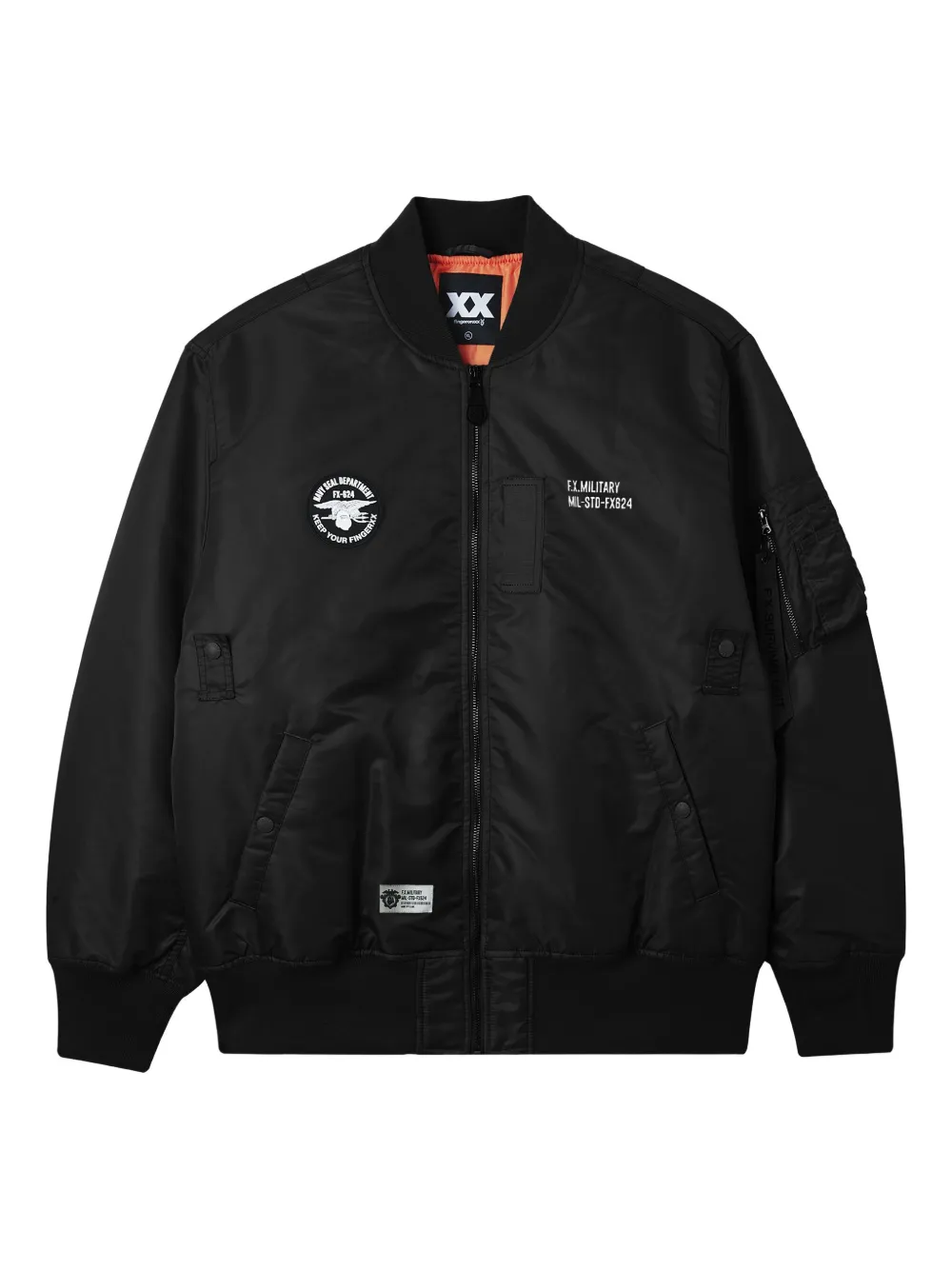 FINGERCROXX zip-up bomber jacket | Black | Image 1