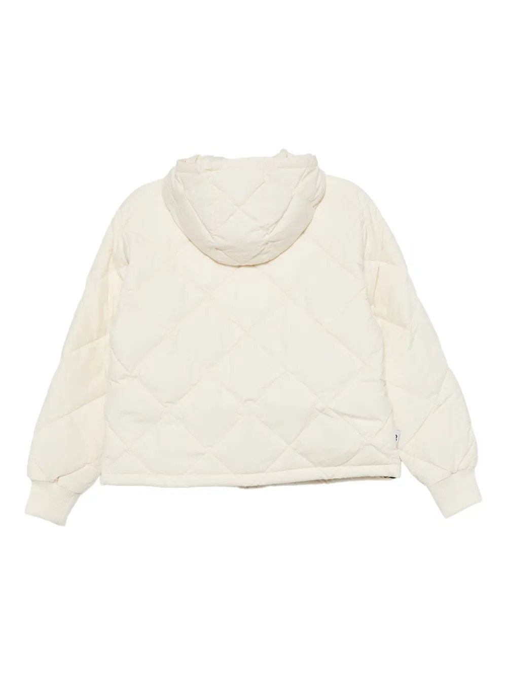 Chocoolate Quilted Hooded Puffer Jacket In White