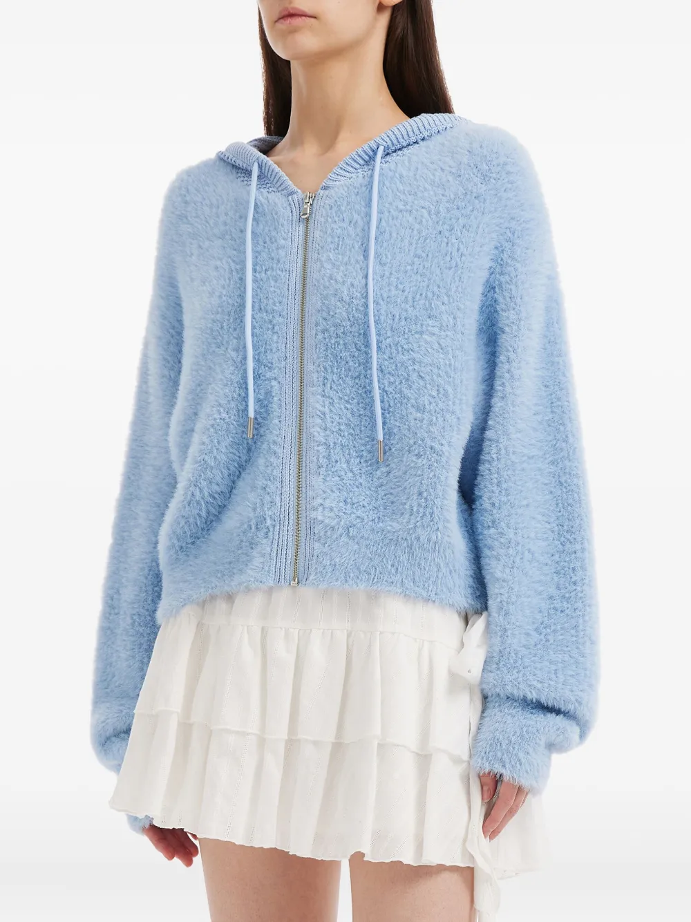 Tout A Coup Zip-up Hoodie In Blue