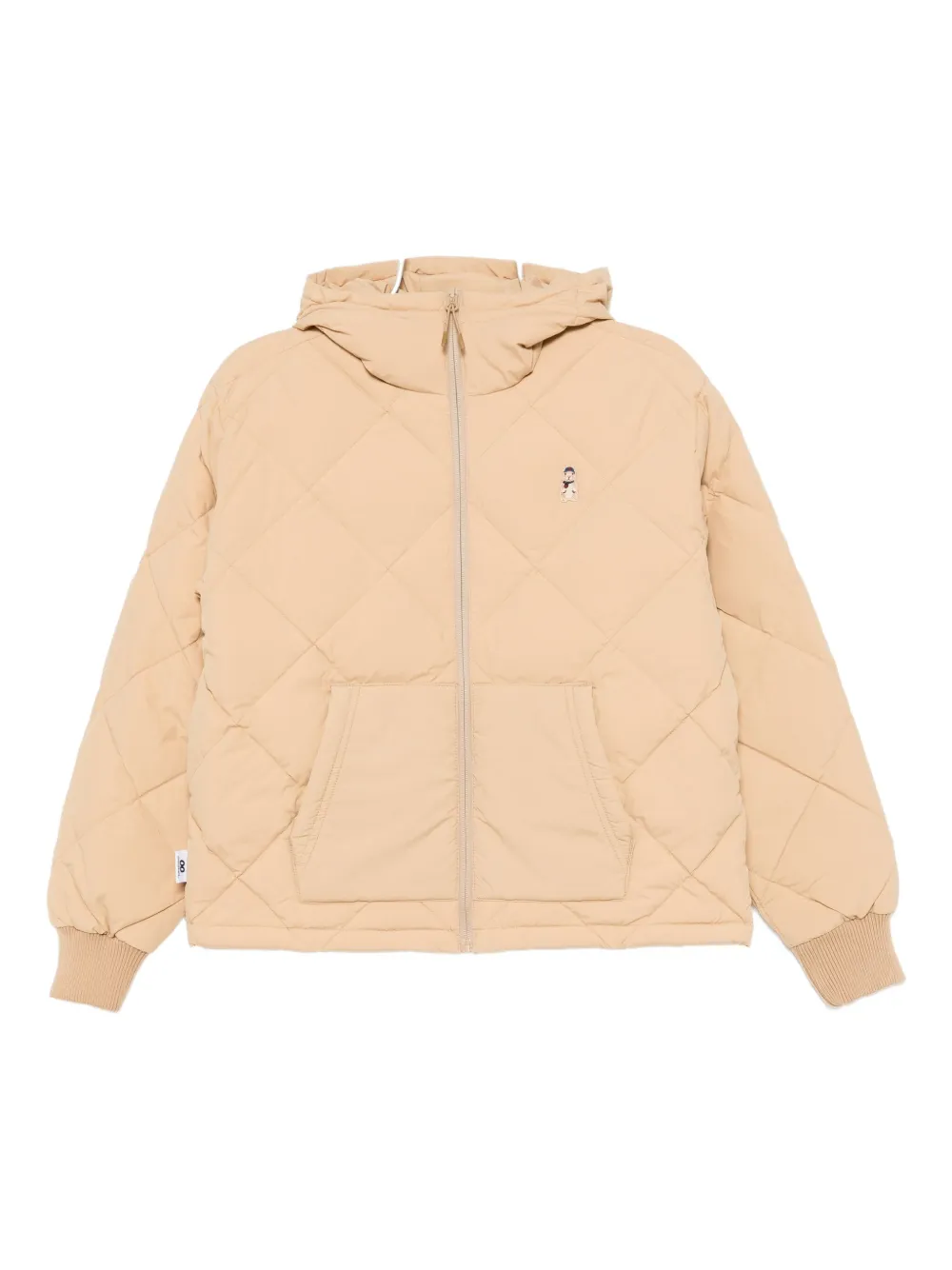 Chocoolate Quilted Hooded Puffer Jacket In Neutral