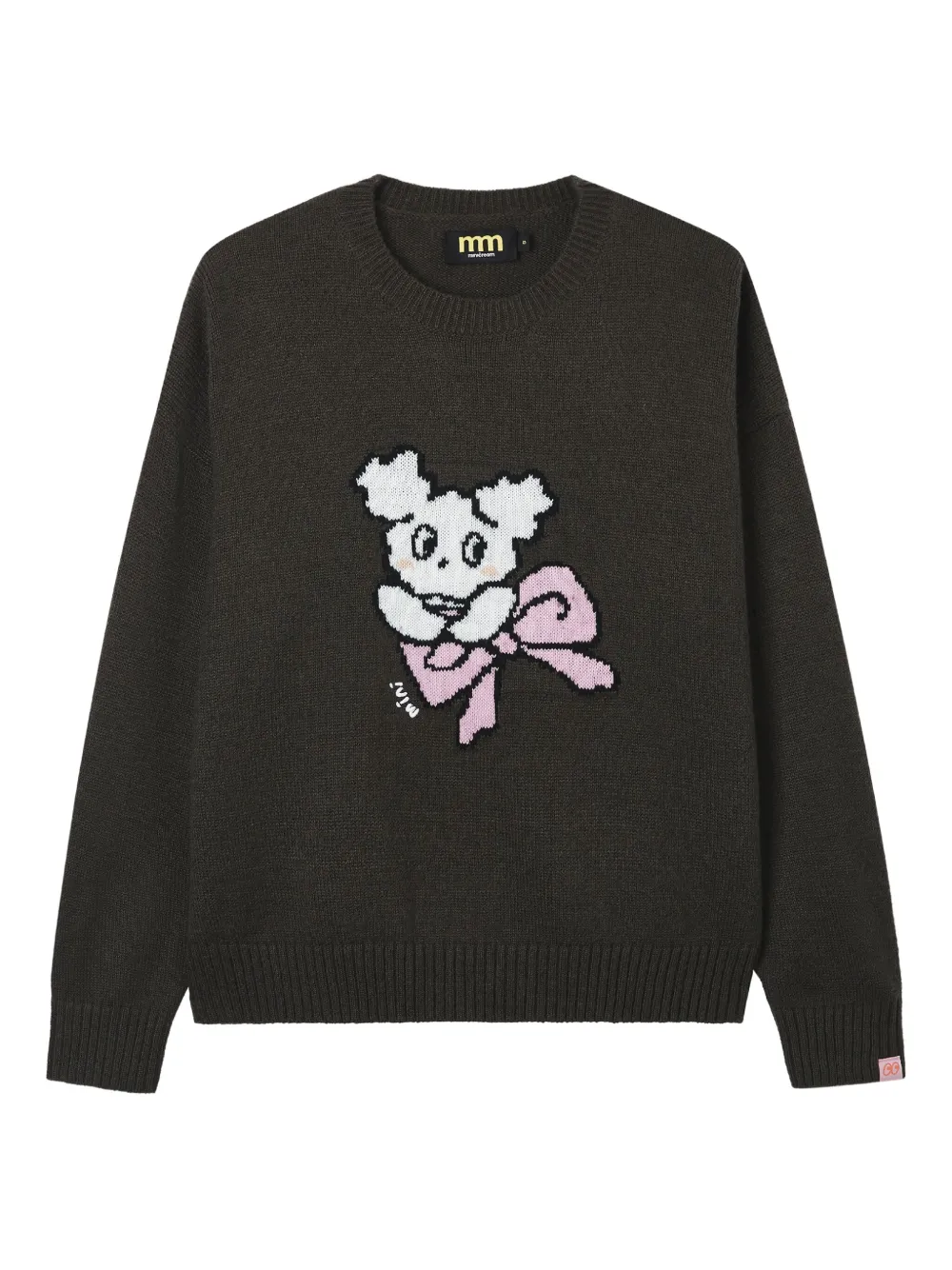 Mini Cream suéter tejido en intarsia | marrón | Image 1