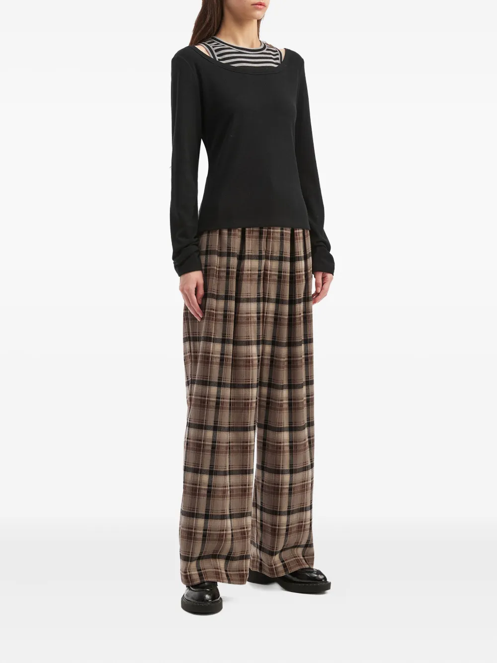 Tout a coup Geruite broek - Bruin