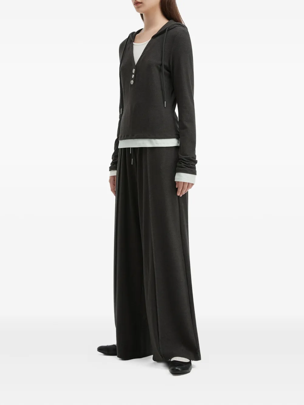 tout a coup Top en broek met trekkoord Grijs