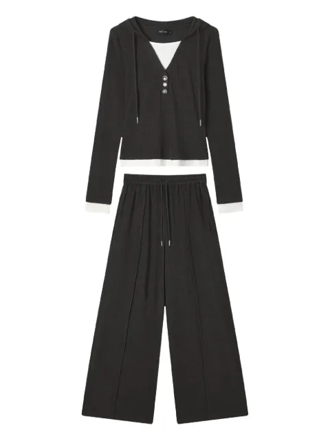 tout a coup set de top y pantalones con cordones en la pretina