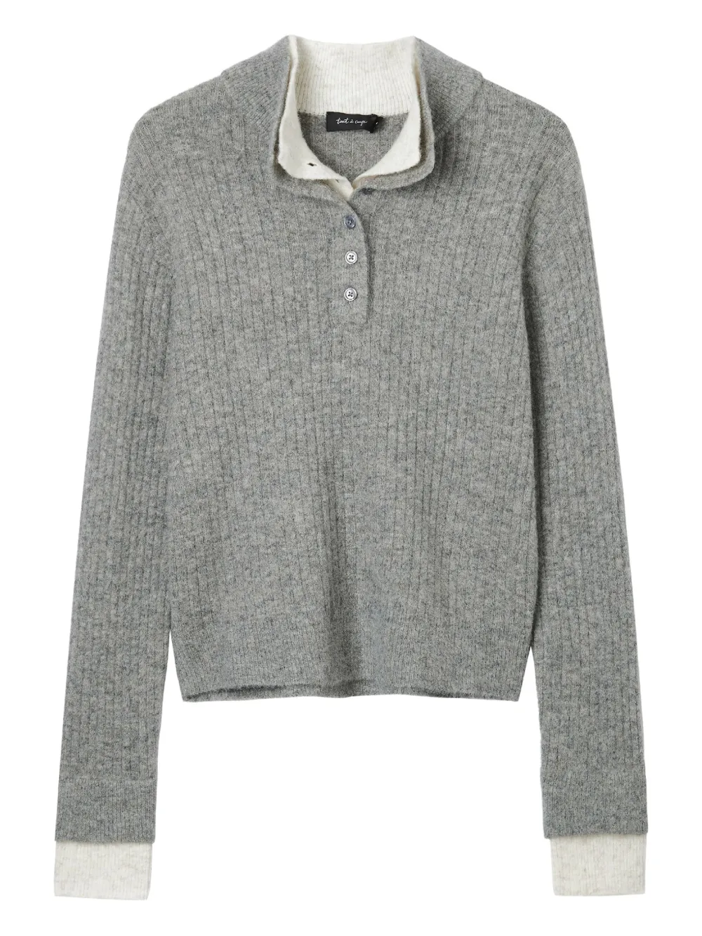 Tout A Coup Ribbed Sweater In Gray