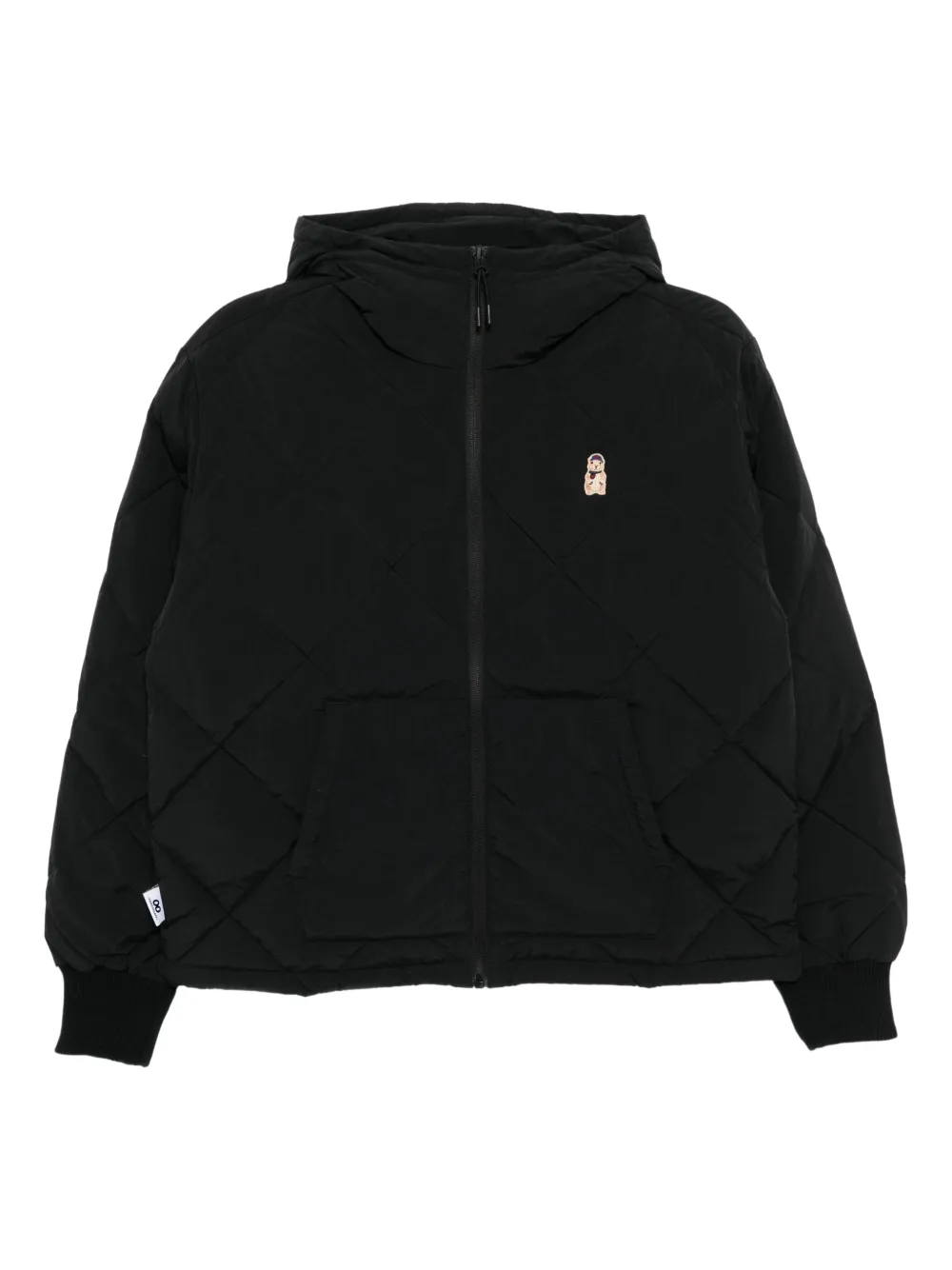 CHOCOOLATE embroidered puffer jacket | Black | Image 1