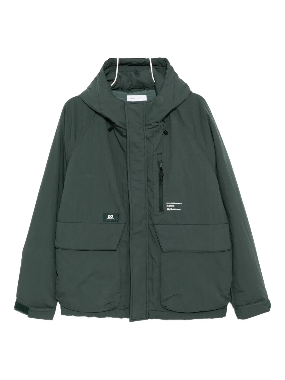 CHOCOOLATE logo-patch jacket | Green | Image 1