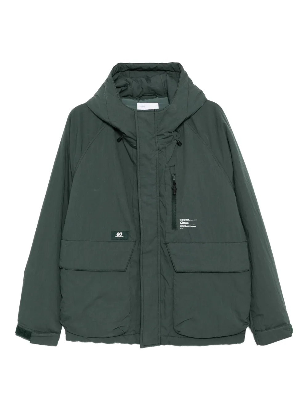CHOCOOLATE logo-patch jacket | Green | Image 1