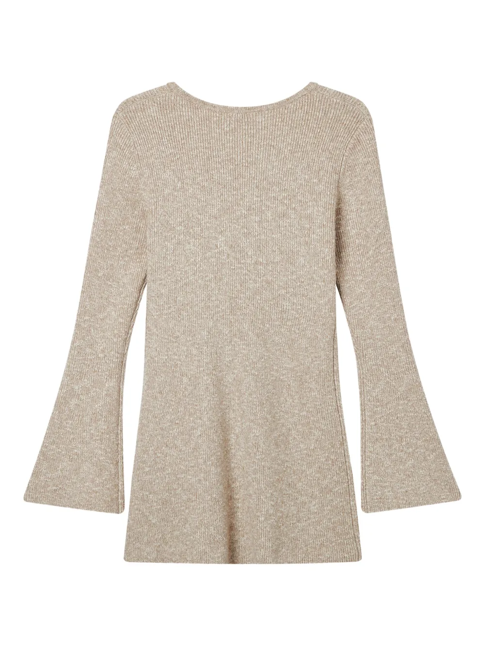 B+ab flared-sleeve V-neck mini dress - Beige