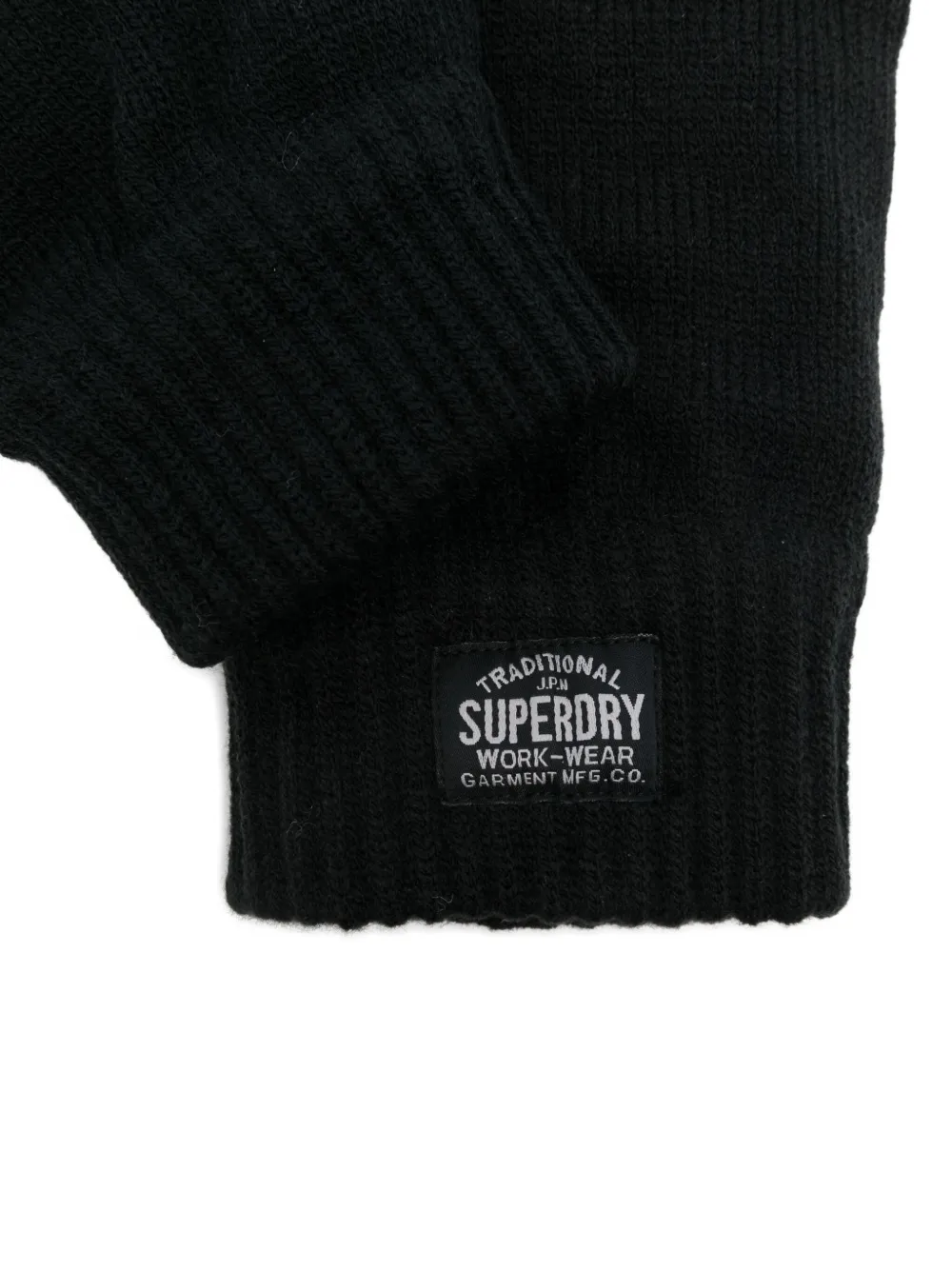 Superdry Ribbed Gloves In Black