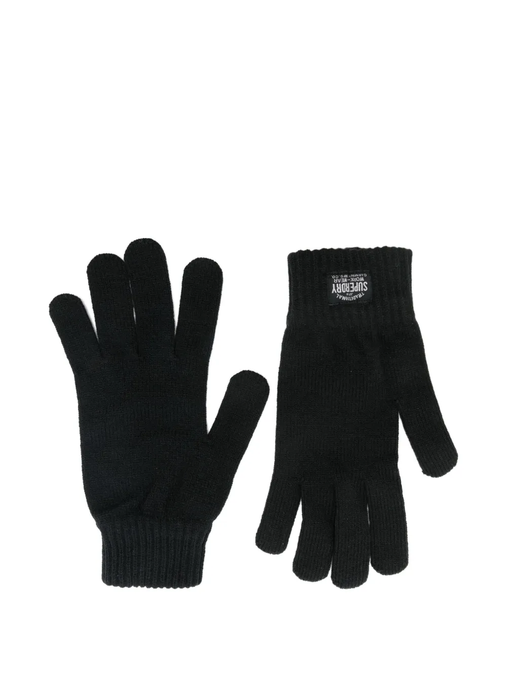 Superdry Ribbed Gloves In Black