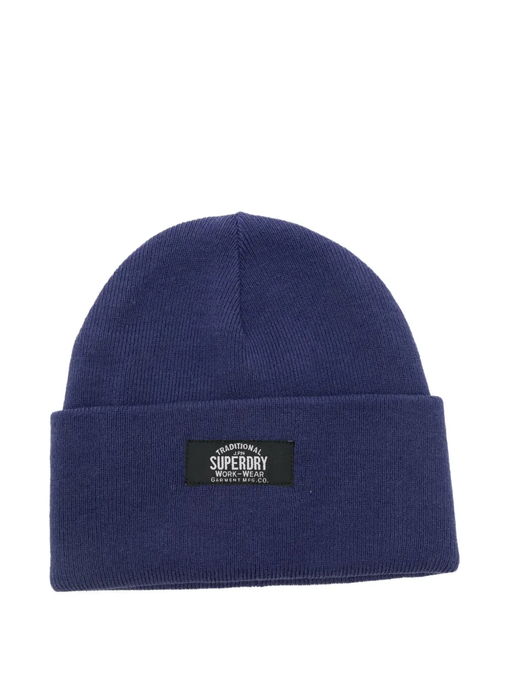 Superdry Logo-patch Beanie In Blue